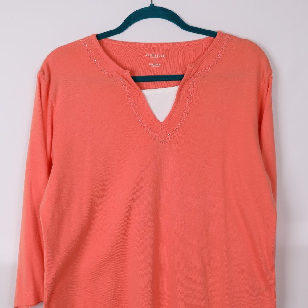 Van Heusen Coral Cotton Shirt